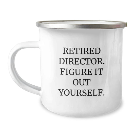 Funny Director Camping Mug, Gifts from Friends for Men, Unique Christmas Unique Gifts for Men, Director Quotes - Image 1