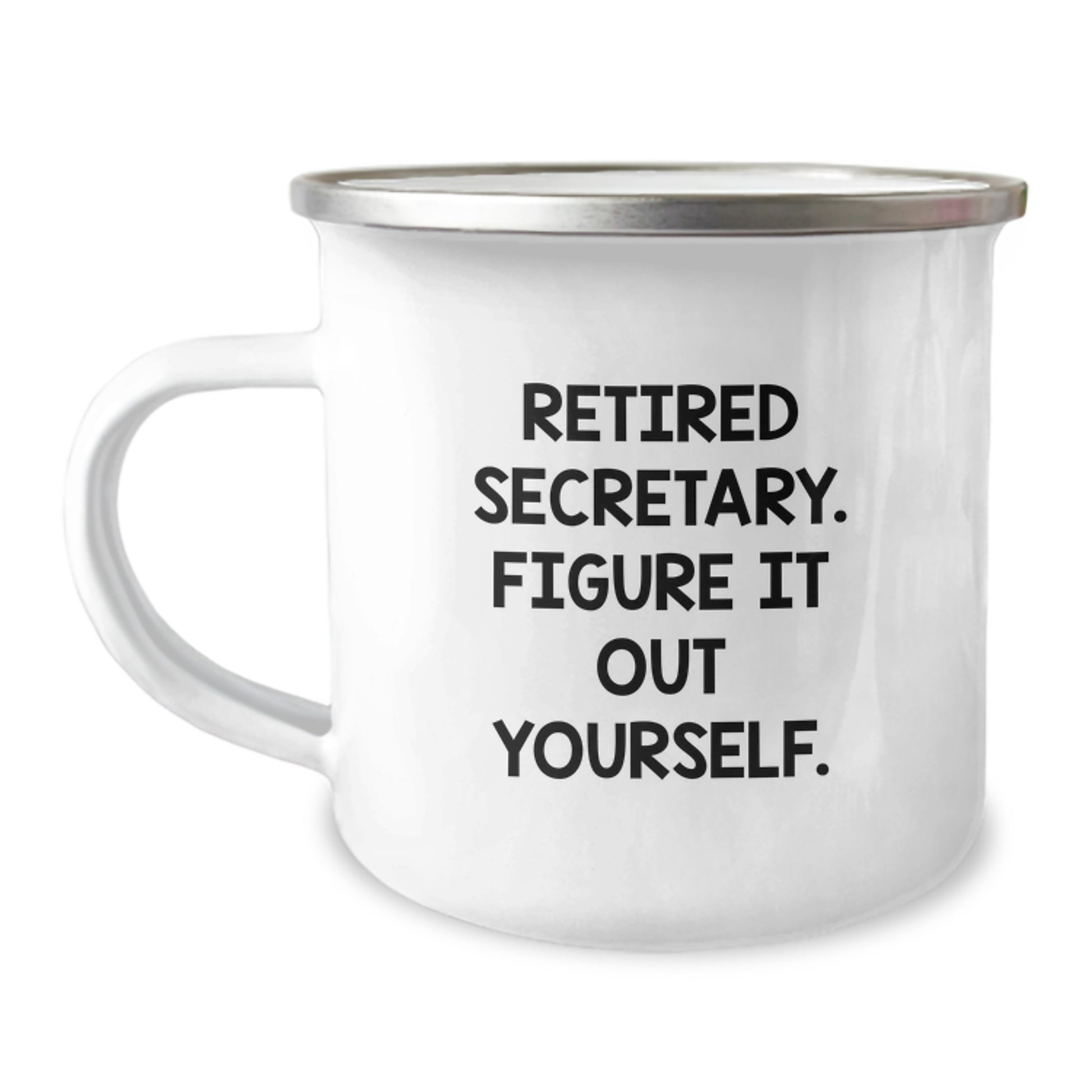 Funny Secretary Gifts from Friends for Secretary - Retired Secretary Figure It Out Yourself Camping Mug for Christmas Unique Gifts - Image 1