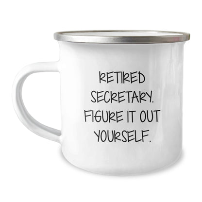 Funny Secretary Gifts from Family, Unique Camping Mug Quote 'Figure It Out Yourself', Christmas Unique Gifts for Secretary, Men, Women, Friends, Coworkers - Image 1