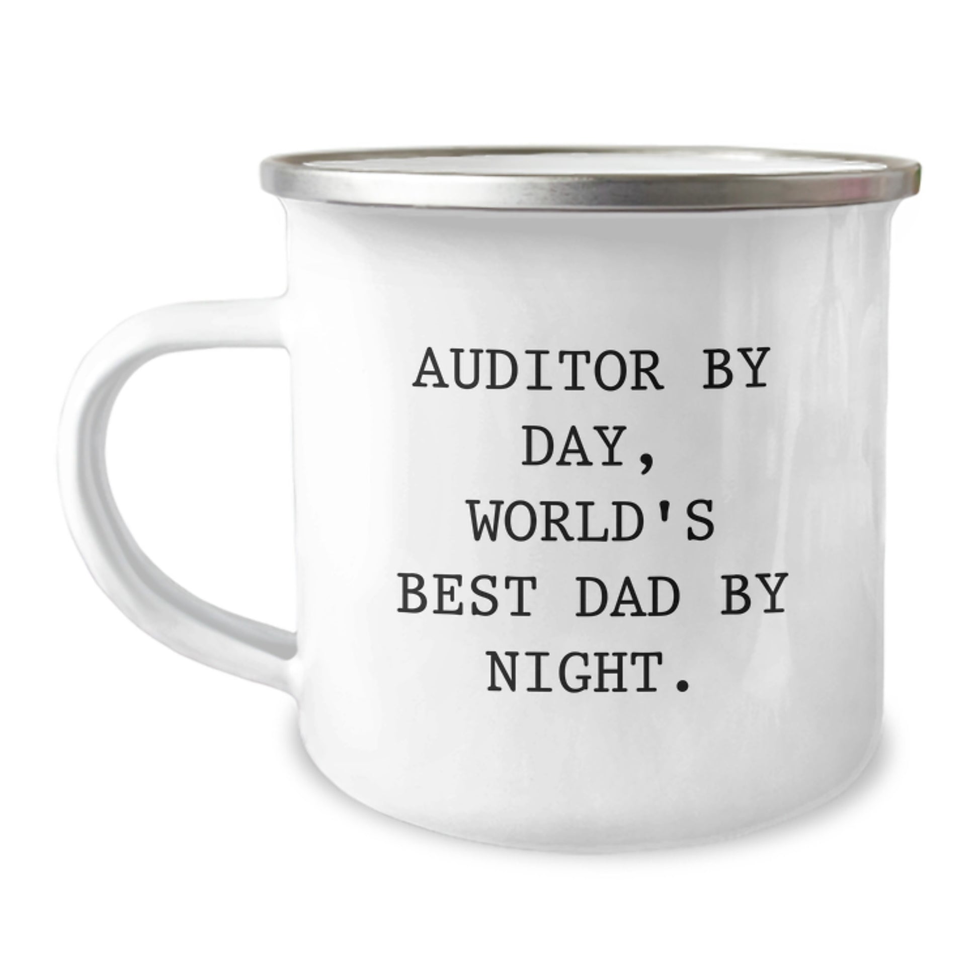 Auditor Gifts - Funny Camping Mug, Gifts from Dad to Auditor, World's Best Dad By Night, Graduation Unique Gifts for Auditor - Image 1