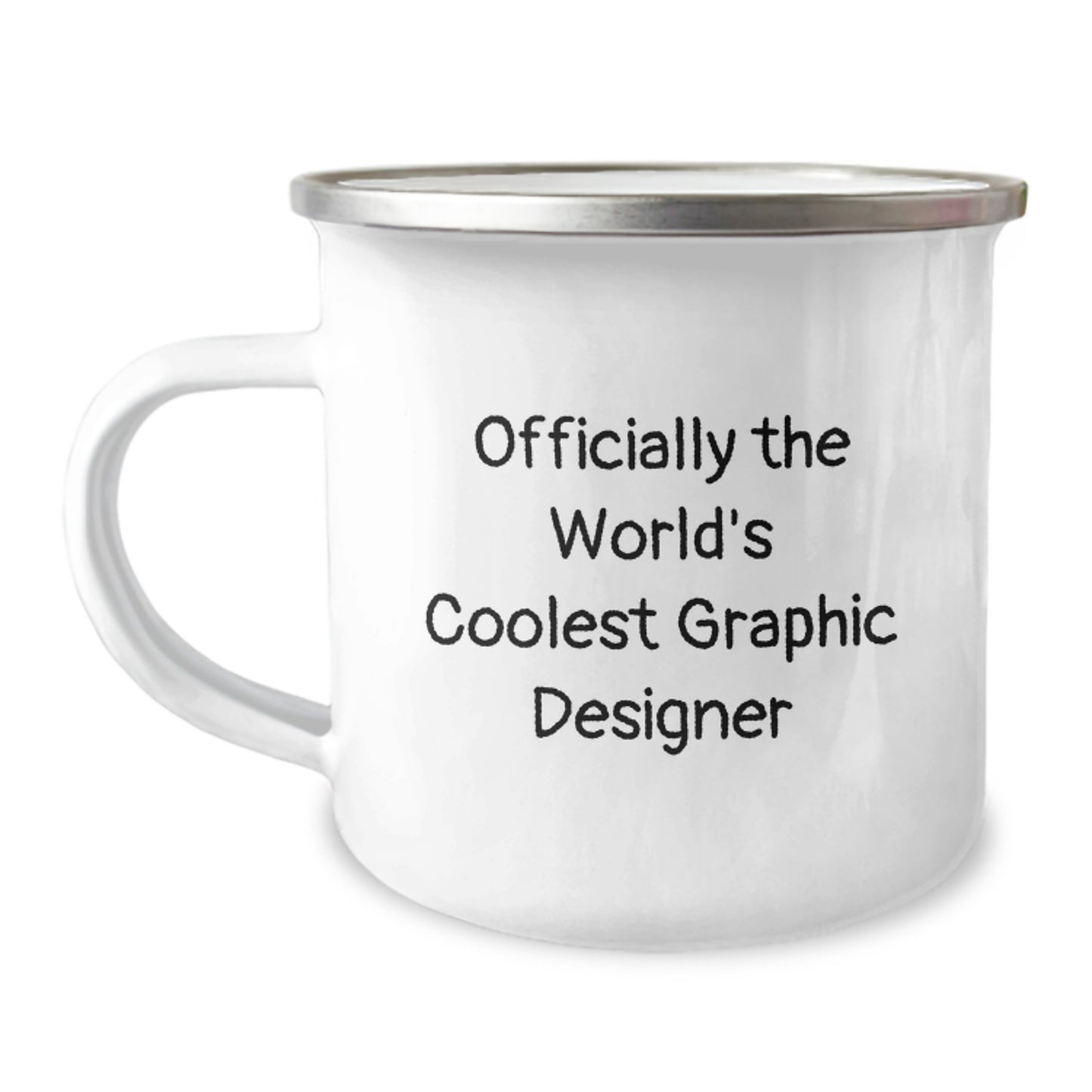 Funny Graphic Designer Gifts from Friends for Graduation - Officially The World's Coolest Camping Mug, 12 oz - Image 1