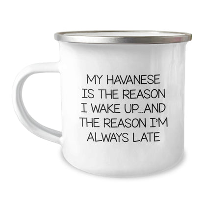Havanese Dog Lovers Gifts from Family - My Havanese Dog Camping Mug for Men or Women - Funny Quote Birthday Unique Gifts - Image 1
