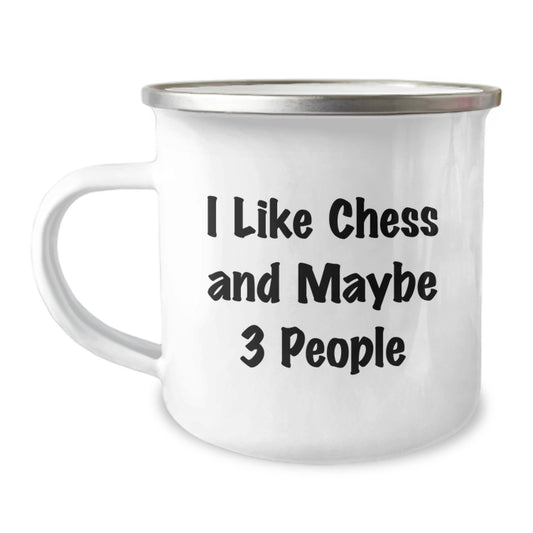 Funny Chess Camping Mugs for Men - Unique Christmas Unique Gifts from Friends to Family Members Who Like Chess - 12 Oz Stainless Steel - Image 1
