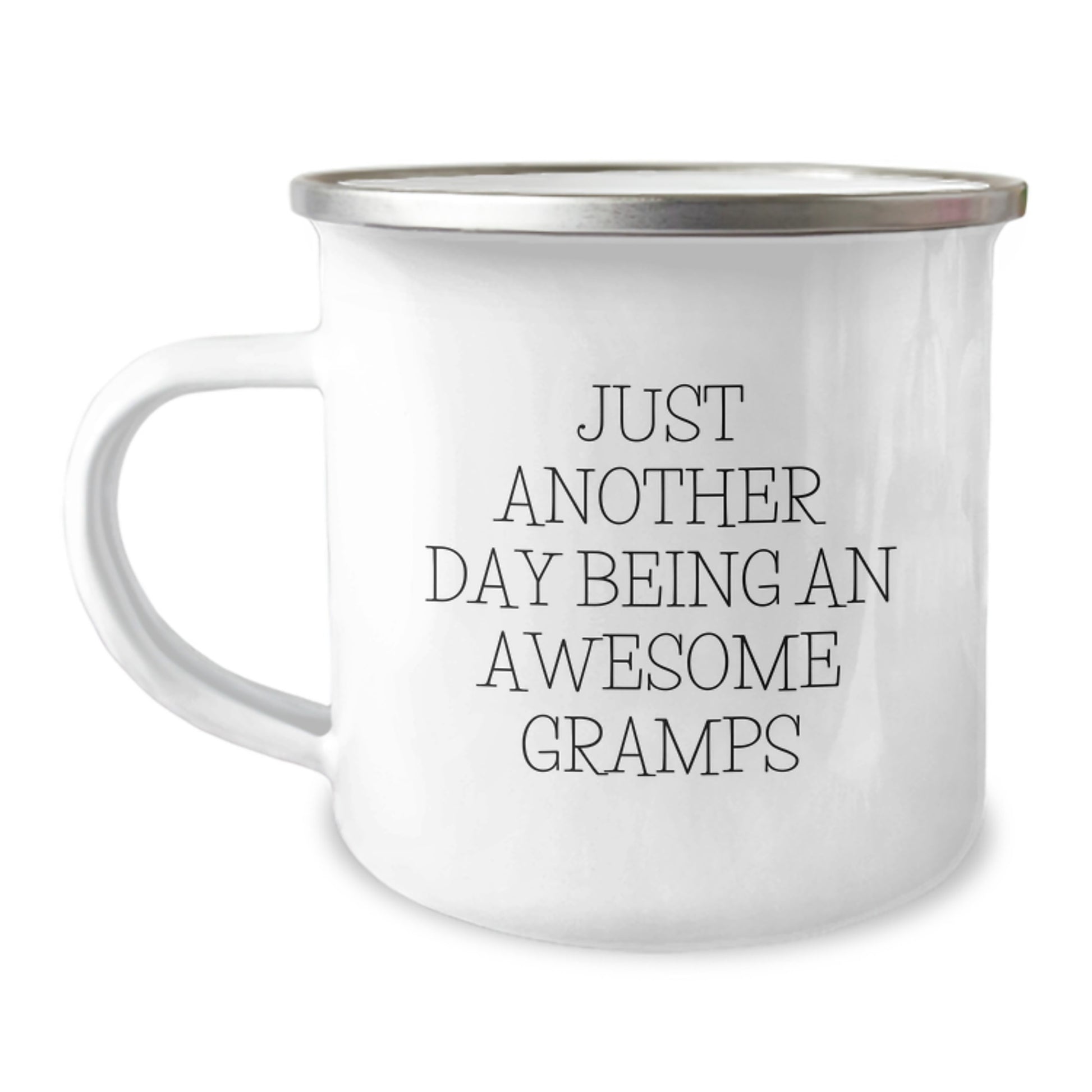 Gifts from Family to Gramps, Funny Camping Mug for Men, Just Another Day Being An Awesome Gramps Quote, Christmas Unique Gifts - Image 1
