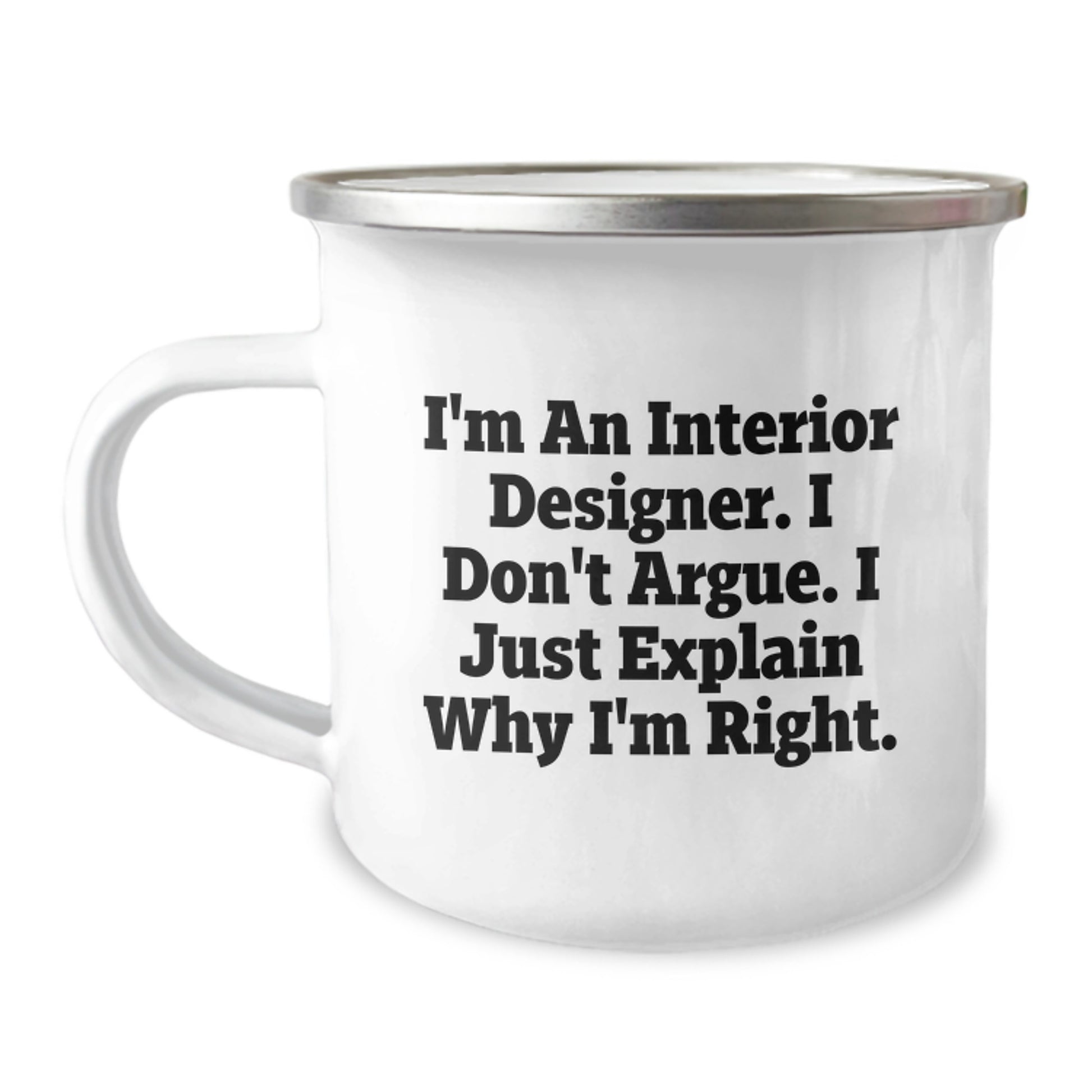 Funny Interior Designer Gifts from Men, Unique Camping Mug for Friends, Christmas Unique Gifts for Interior Designer - Image 1