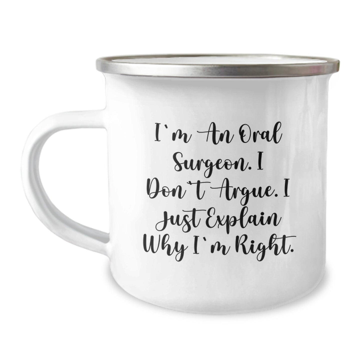 Funny Oral Surgeon Mugs Gifts from Men to Family, Unique Christmas Unique Gifts for Oral Surgeon, Camping Mug Quote I'm An Oral Surgeon - Image 1