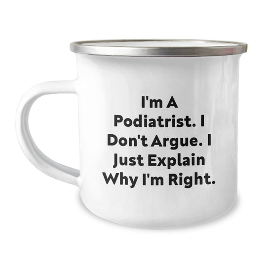 Funny Podiatrist Gifts for Men, Camping Mugs from Friends, Christmas Unique Funny Quotes - Image 1