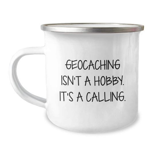 Geocaching Enthusiast Gifts from Family for Men, Funny Geocaching Isn't A Hobby. It's A Calling. Camping Mug for Christmas - Image 1