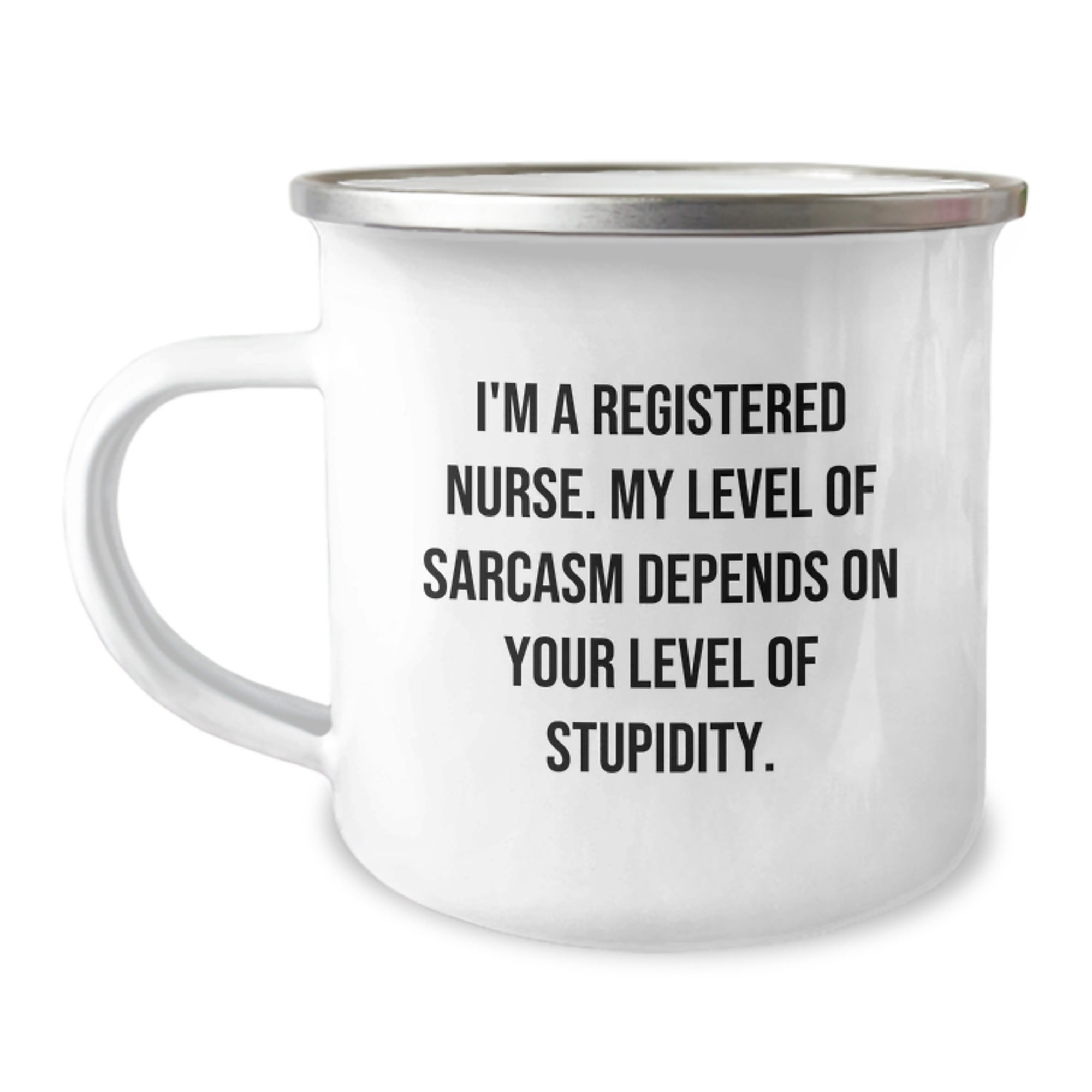 Funny Sarcasm Registered Nurse Christmas Camping Mug Gifts from Family, Humorous Quote for Registered Nurse, Funny Gift for Nurses - Image 1