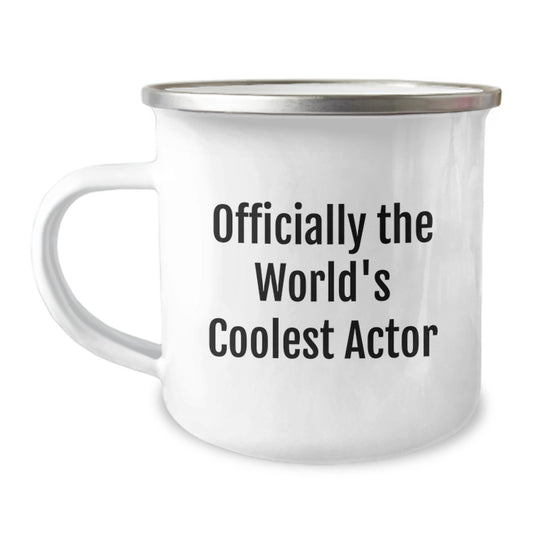 Funny Actor Gifts for Men, Officially The World's Coolest Actor Camping Mug, Christmas Unique Gifts from Family - Image 1