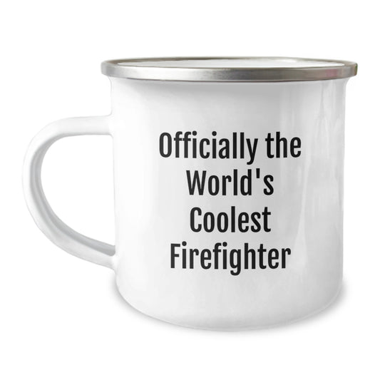Gifts for Firefighters - Officially the World's Coolest Firefighter, Funny Camping Mug, Christmas Unique Gifts from Friends, Family, or Coworkers - Image 1