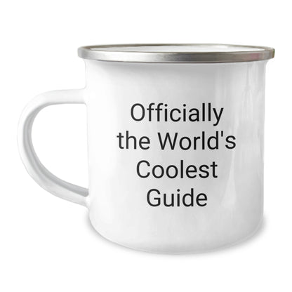 Camping Mugs for Guide Enthusiasts, Funny 'Officially The World's Coolest Guide' Gifts from Friends, Unique Graduation Mugs for Guide Lovers - Image 1