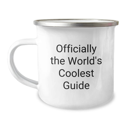 Camping Mugs for Guide Enthusiasts, Funny 'Officially The World's Coolest Guide' Gifts from Friends, Unique Graduation Mugs for Guide Lovers - Image 1