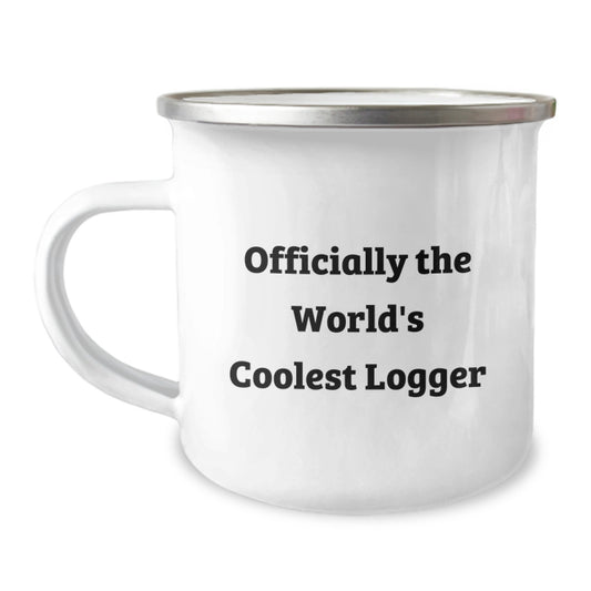 Funny Logger Gifts for Men, Camping Mug Officially The World's Coolest Logger, Christmas Unique Presents - Image 1