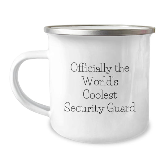 Funny Security Guard Camping Mug Gifts from Friends for Men - Officially The World's Coolest Security Guard Christmas Unique Mug - Image 1