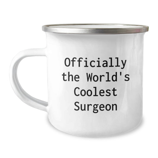 Funny Gifts from Friends for the World's Coolest Surgeon, Christmas Unique Gifts, Stainless Steel Camping Mug - Image 1