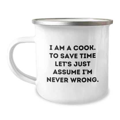 Funny Christmas Unique Gifts for Cooks - I'm Never Wrong Camping Mug, Men, Women, Friends, Family - Image 1