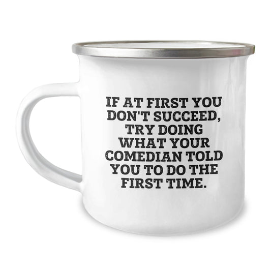 Funny Comedian Christmas Camping Mug Gifts from Friends to Comedian Men, Comedian Lover Mug for Comedian - Image 1
