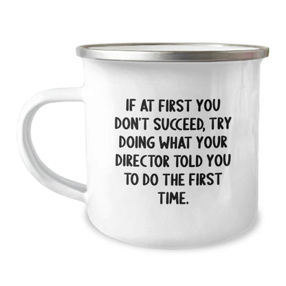 Funny Director Gifts from Men to Directors - Christmas Unique Gifts for Directors - Camping Mug with Director Quote - Image 1