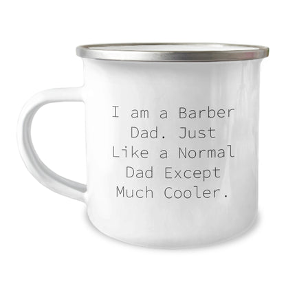Funny Barber Dad Gifts from Family to Friends Unique Christmas Memorable Presents for Men Camping Mug - Image 1