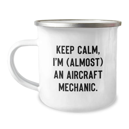 Funny Aircraft Mechanic Gifts for Men, Unique Camping Mug from Friends for Christmas - Image 1