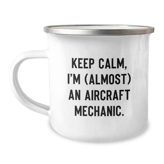 Funny Aircraft Mechanic Gifts for Men, Unique Camping Mug from Friends for Christmas - Image 1