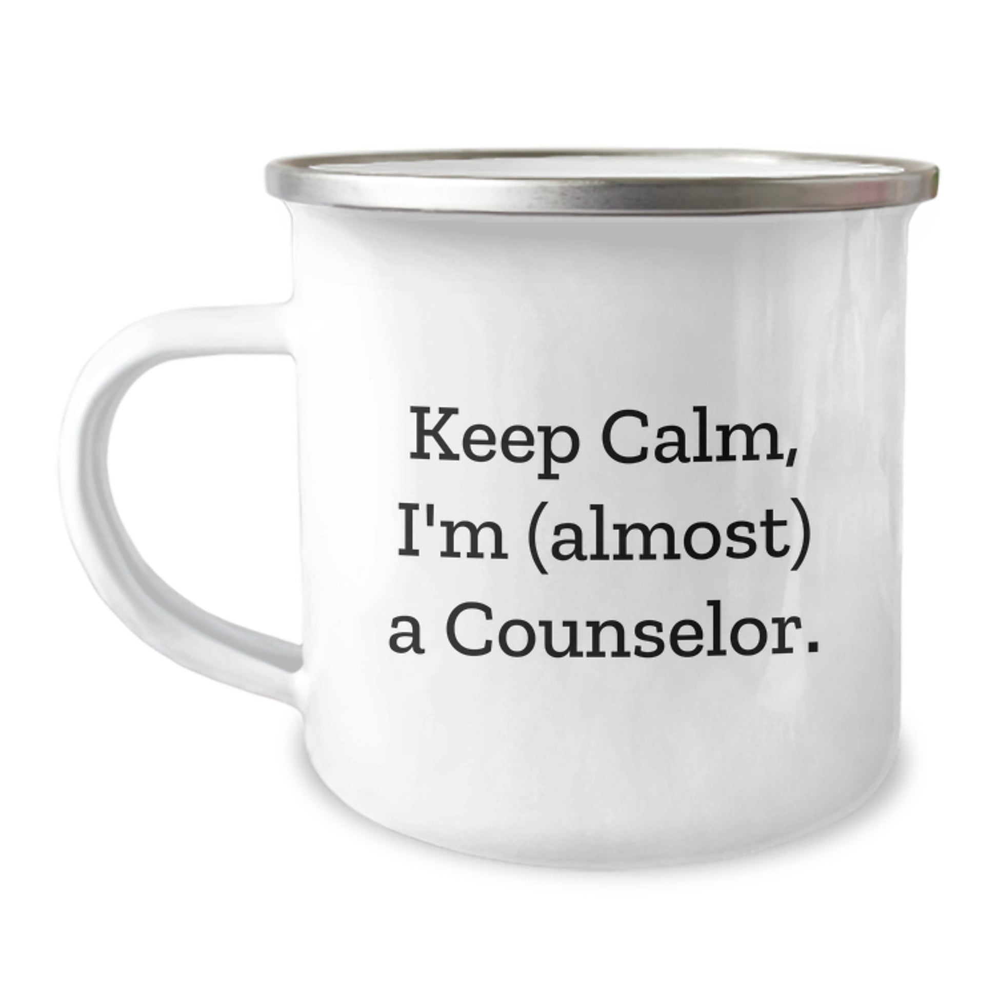 Funny Counselor Gifts for Men - Keep Calm I'm (almost) A Counselor Christmas Unique Camping Mug from Friends - Image 1
