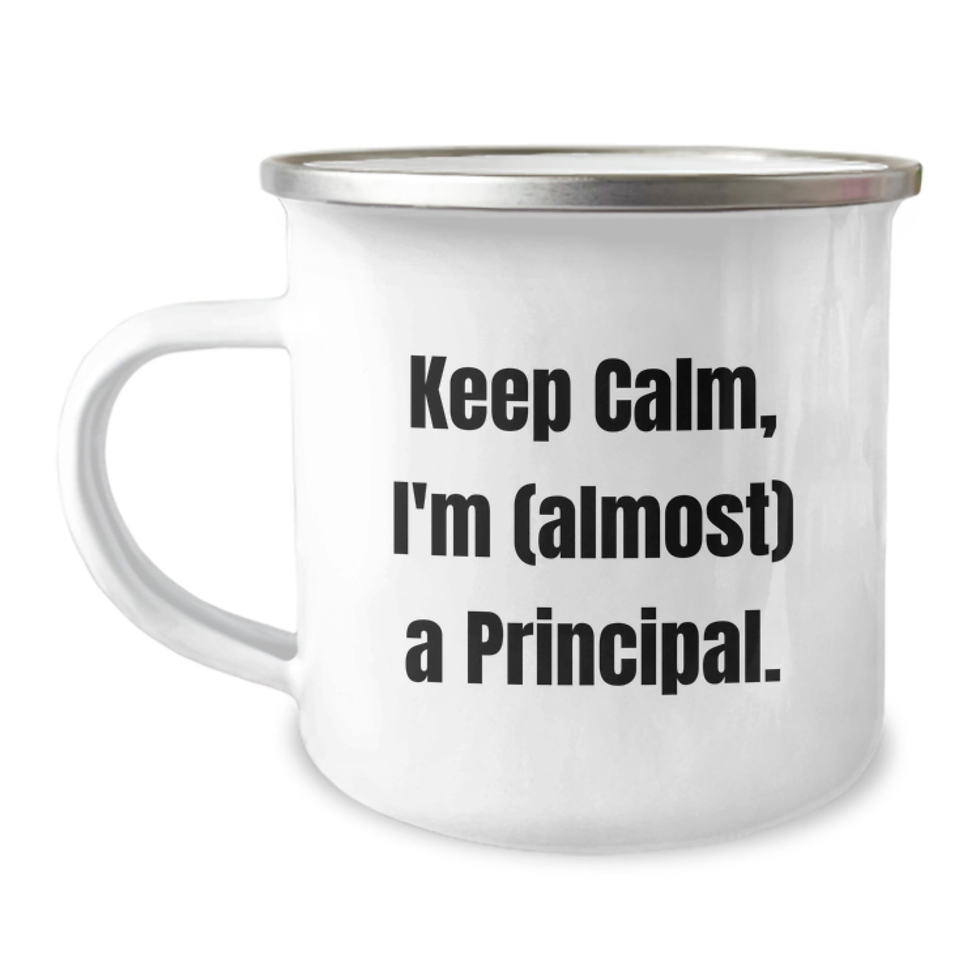 Funny Principal Gifts, Keep Calm I'm Almost a Principal Camping Mug for Him, Christmas Unique Gifts from Friends to Principal - Image 1