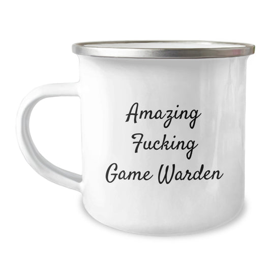 Funny Game Warden Gifts from Friends, Birthday Unique Game Warden Camping Mug, Amazing F--king Game Warden Quote on Stainless Steel Mug, Game Warden Men Gifts, Gifts from Friends to Game Wardens - Image 1