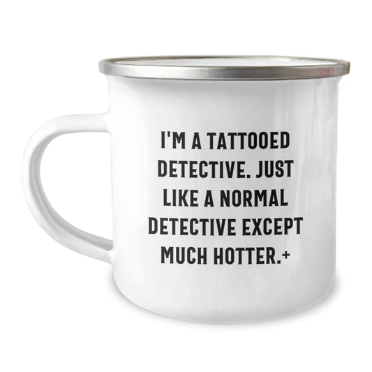 Funny Detective Camping Mug Gifts for Men Women Friends Family from Coworkers - Image 1