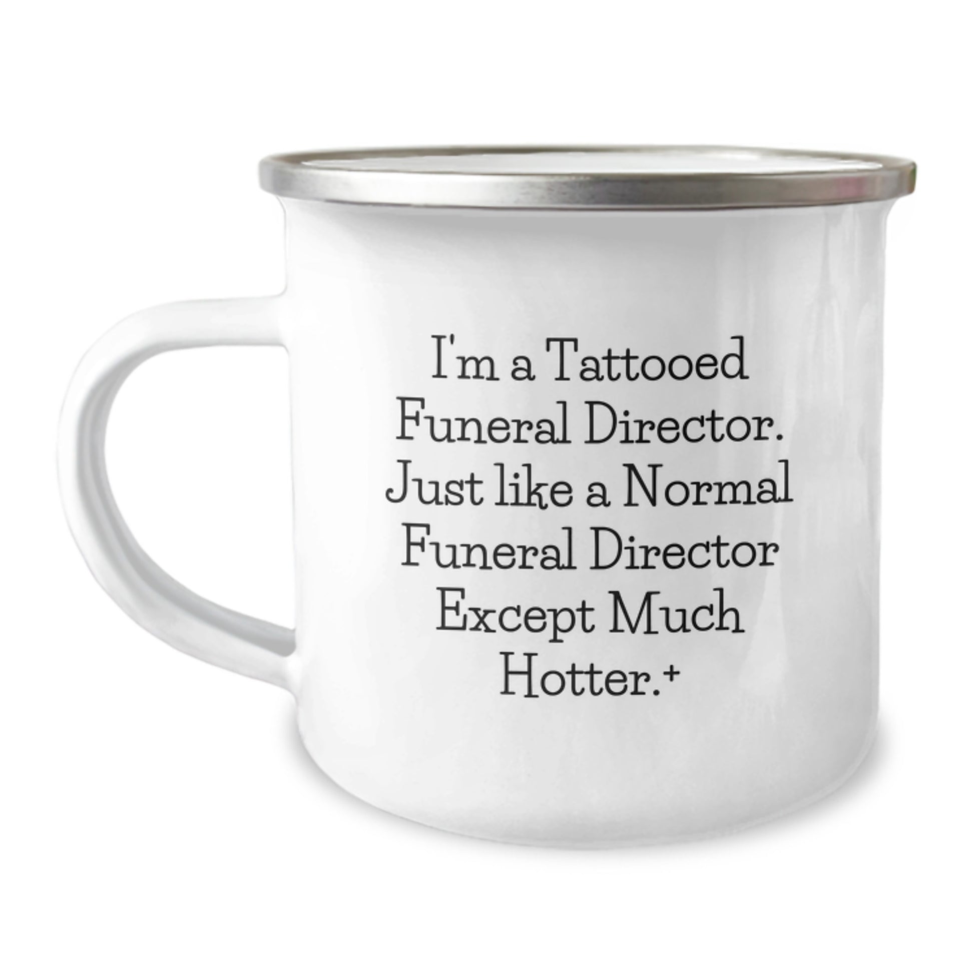 Funny Funeral Director Gifts for Men, Christmas Unique Mugs from Friends, 'I'm A Tattooed Funeral Director...' - Image 1