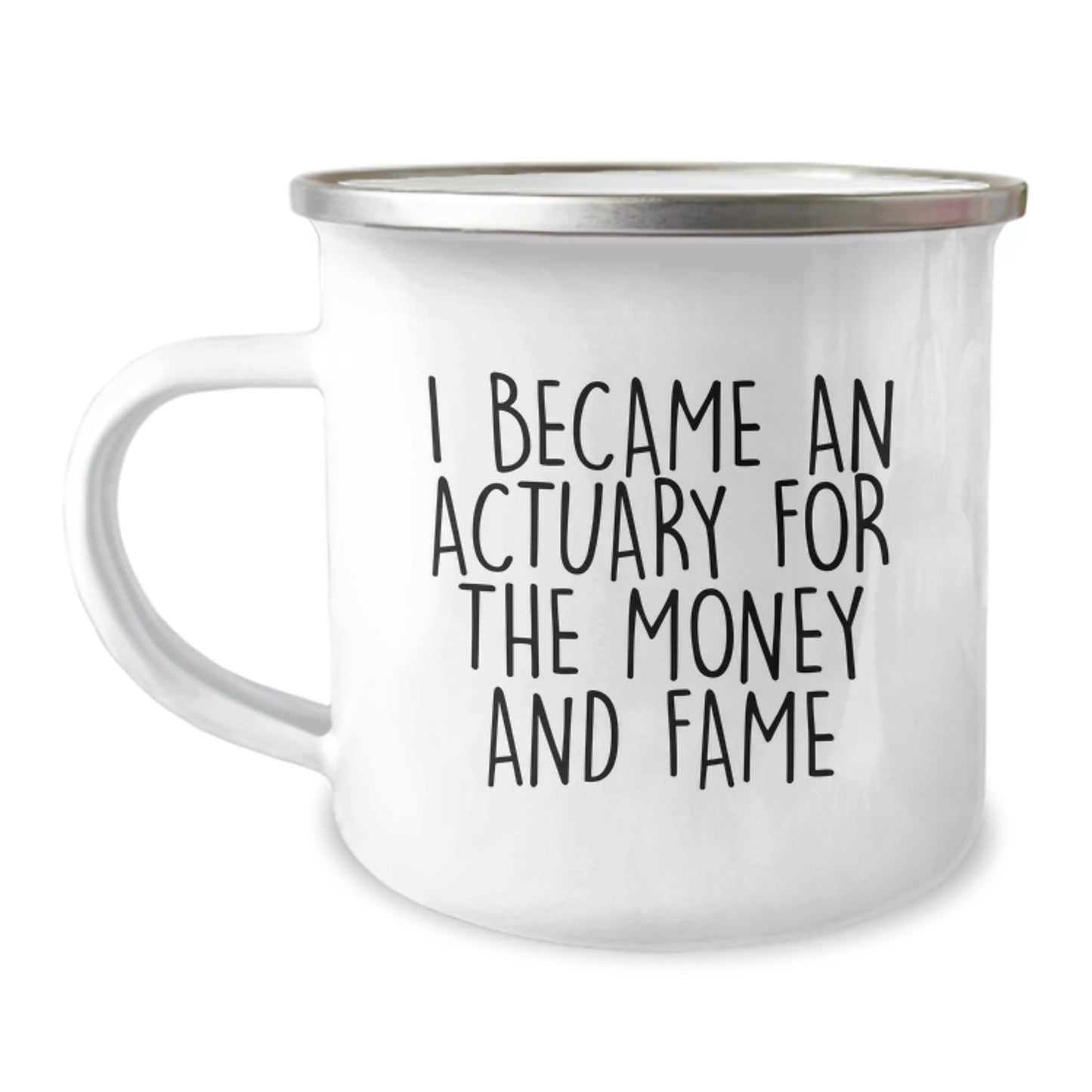 Funny Actuary Gifts for Him - I Became An Actuary For The Money And Fame, Unique Christmas Unique Gift Ideas for Actuaries, Stainless Steel Camping Mug for Men Friends Family - Image 1