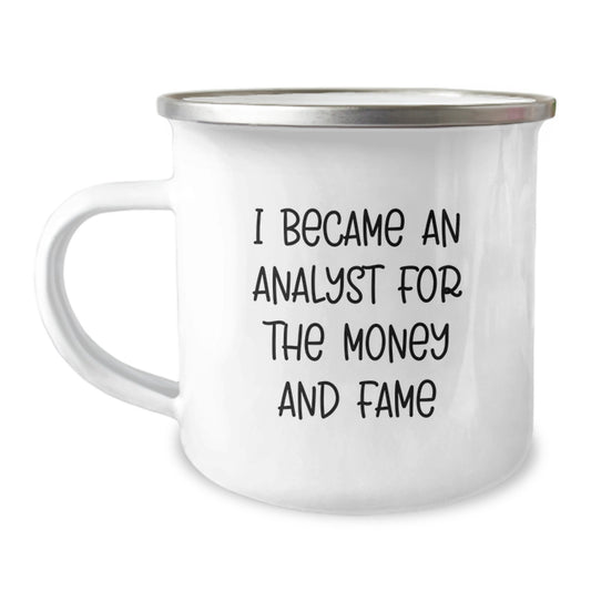 Funny Analyst Gifts for Men - 'I Became An Analyst For The Money And Fame' Christmas Unique Mugs for Coworkers from Family - Image 1