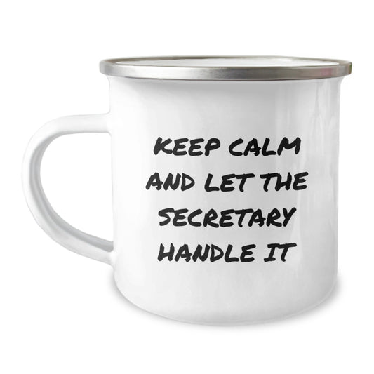 Funny Secretary Gifts for Women - Keep Calm And Let The Secretary Handle It - Christmas Unique Secretary Mugs for Coworkers - Image 1