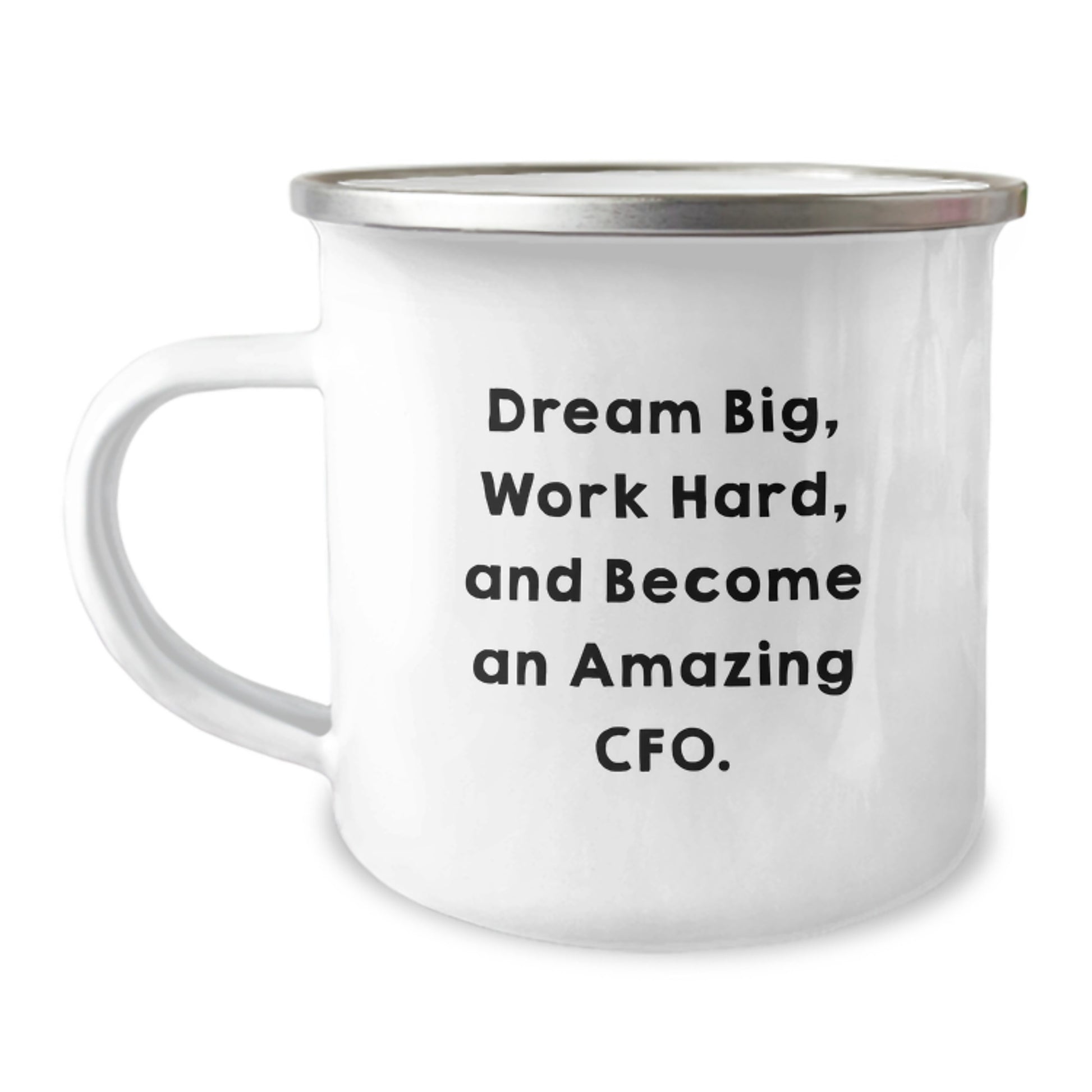 Funny CFO Gifts for Men - Camping Mug with 'Dream Big, Work Hard, And Become An Amazing Cfo.' Quote - Unique Christmas Unique Gifts from Friends or Family - Image 1