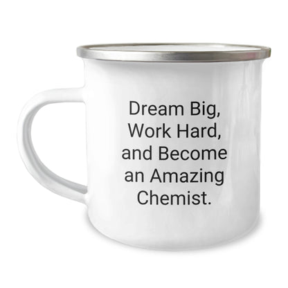 Funny Chemist Gifts for Him - 'Dream Big, Work Hard, And Become An Amazing Chemist.' - Camping Mug for Christmas Unique Gifts from Family - Image 1