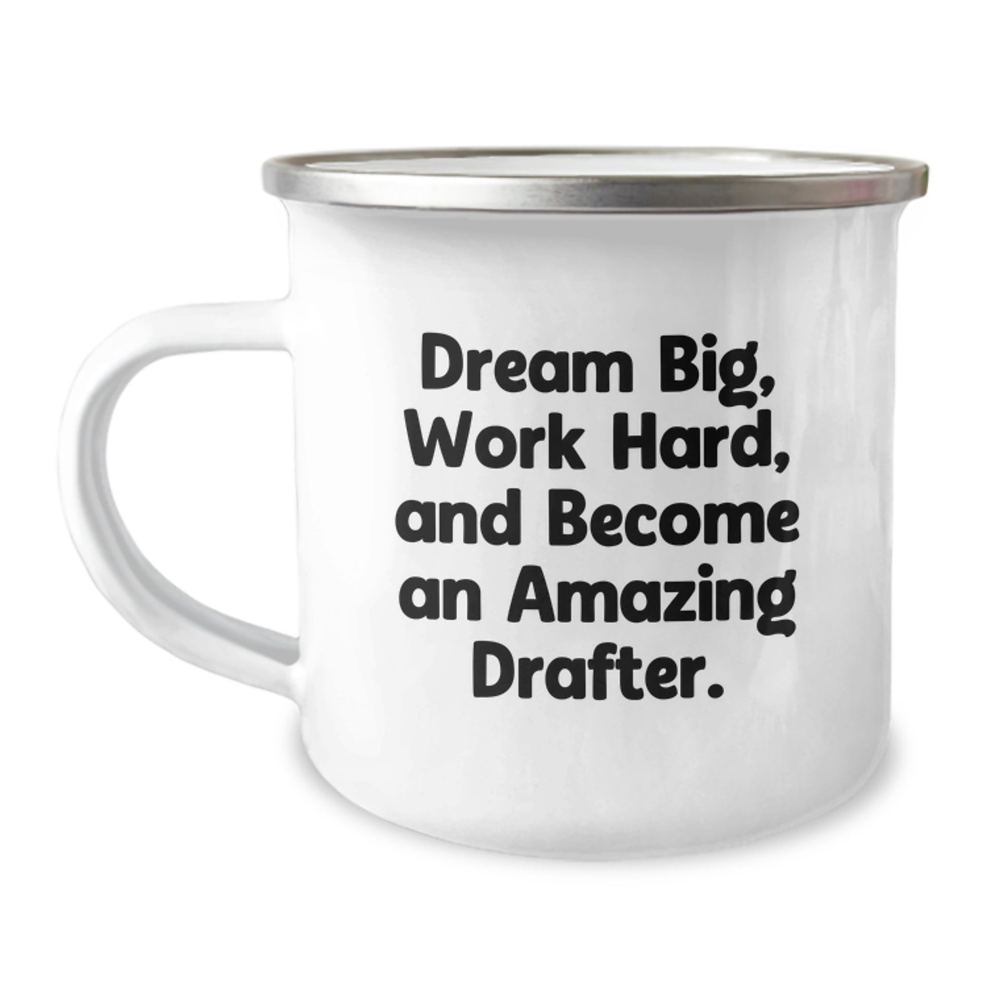 Funny Drafter Camping Mug Gifts from Friends - Dream Big, Work Hard - Unique Christmas Memorable Presents for Drafter Enthusiasts Men - Image 1