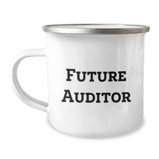 Funny Future Auditor Gifts, Auditor Camping Mug, 'You're the Future of Auditing!' - Gifts from Friends for Auditor's Birthday - Image 1