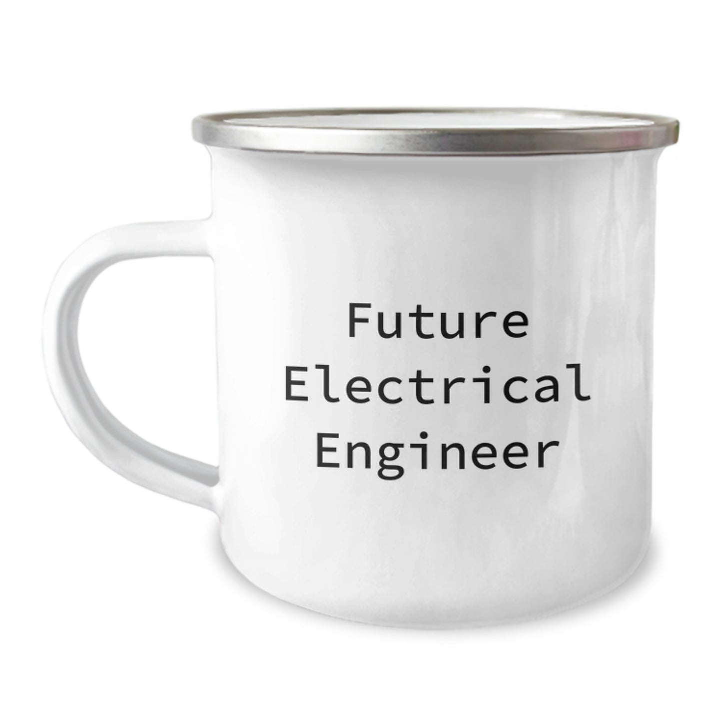 Unique Electrical Engineer Gifts for Christmas - Funny 'Future Electrical Engineer' Camping Mug, Stainless Steel with Enamel Finish - Image 1