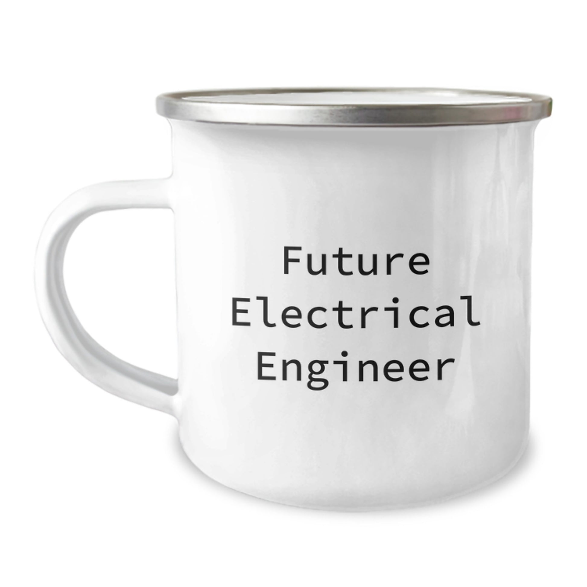 Unique Electrical Engineer Gifts for Christmas - Funny 'Future Electrical Engineer' Camping Mug, Stainless Steel with Enamel Finish - Image 1