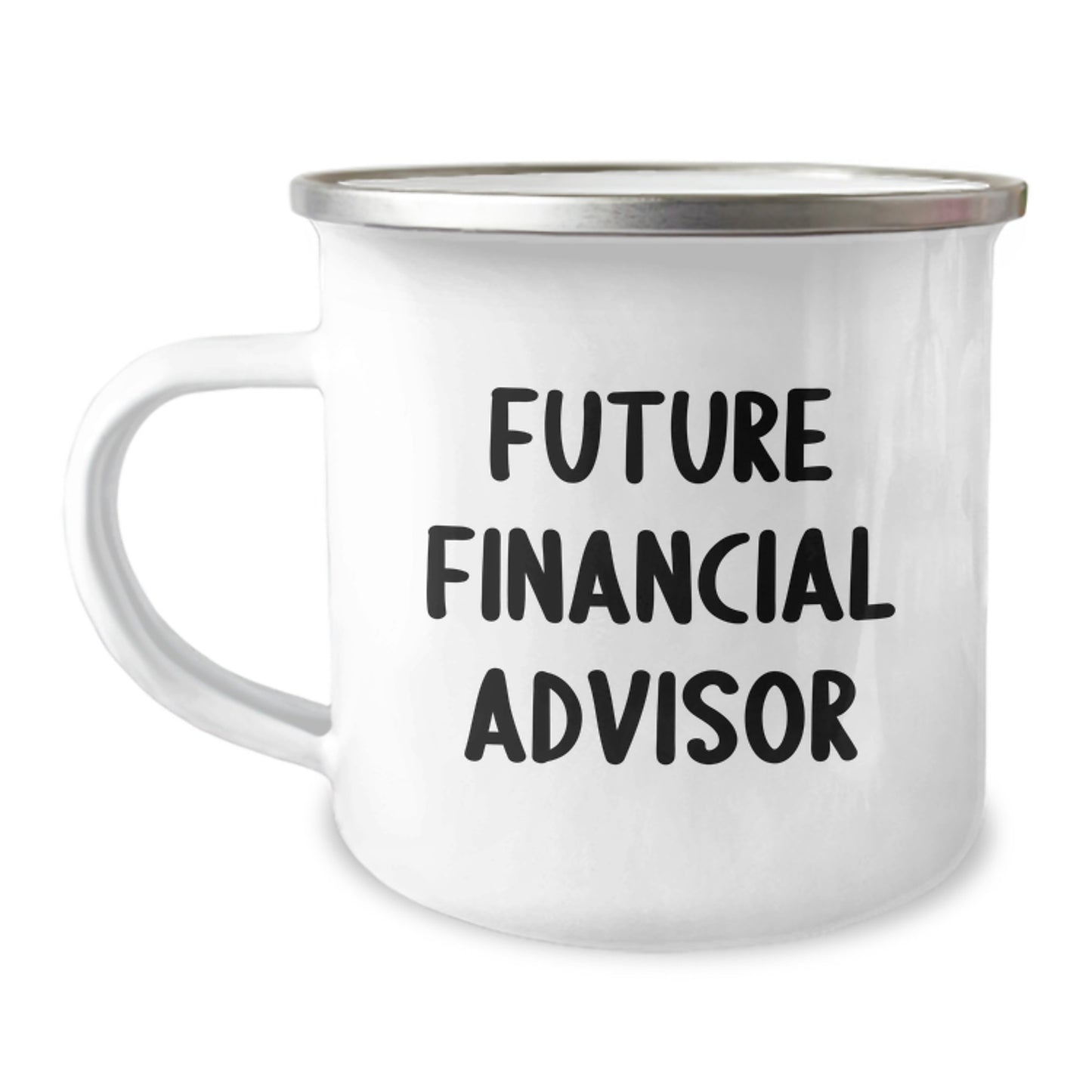Funny Future Financial Advisor Gifts from Friends Men Camping Mug for Christmas Unique Presents - Image 1