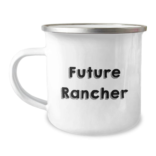 Funny Future Rancher Gifts from Men - Unique Camping Mug for Rancher Friends at Christmas - Image 1