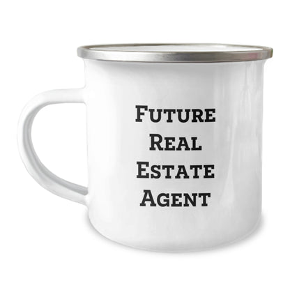 Funny Real Estate Agent Camping Mug Gifts from Friends for Men, Unique Christmas Memorable Presents - Image 1