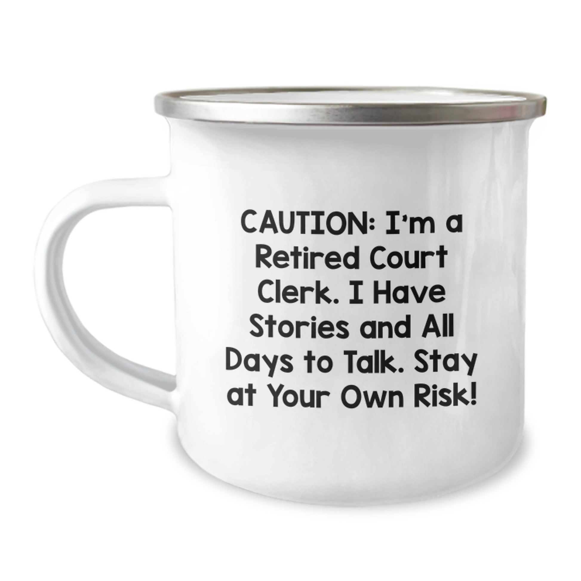 Funny Court Clerk Christmas Camping Mugs - Gifts from Friends for Court Clerks - Court Clerk Humor Mug - Court Clerk Unique Gifts - Image 1