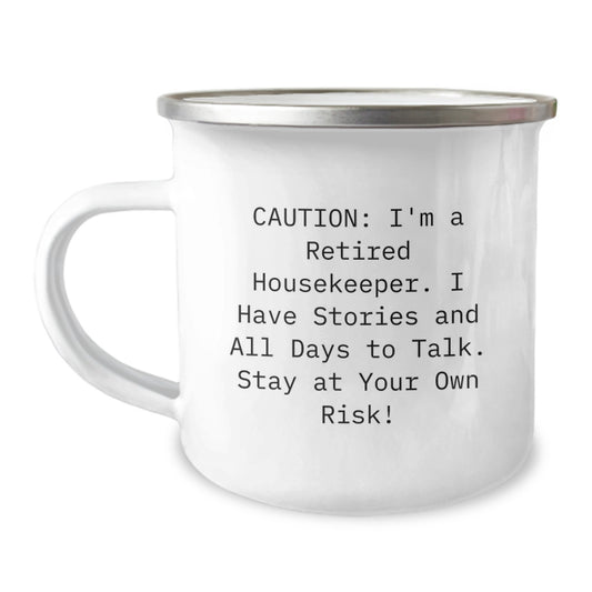 Funny Housekeeper Gifts for Men - Housekeeper Humor Camping Mug, Quirky Christmas Unique Gifts, Gifts from Friends, Housekeeper Quote Mug - Image 1