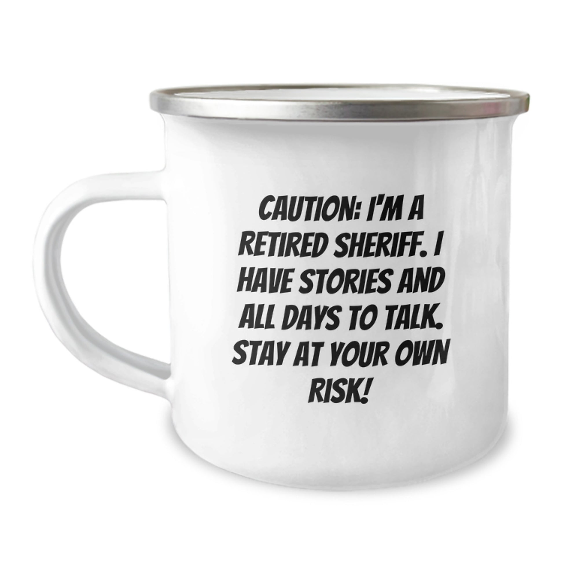 Funny Sheriff Camping Mug, Gifts for Sheriff Friends, Christmas Unique Presents from Men to Family - Image 1