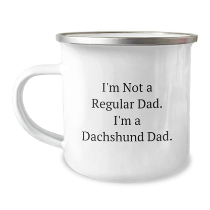 Dachshund Dog Lover Gifts for Dad Men - Funny Camping Mug for Christmas Unique Presents - Image 1