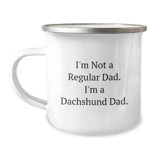 Dachshund Dog Lover Gifts for Dad Men - Funny Camping Mug for Christmas Unique Presents - Image 1