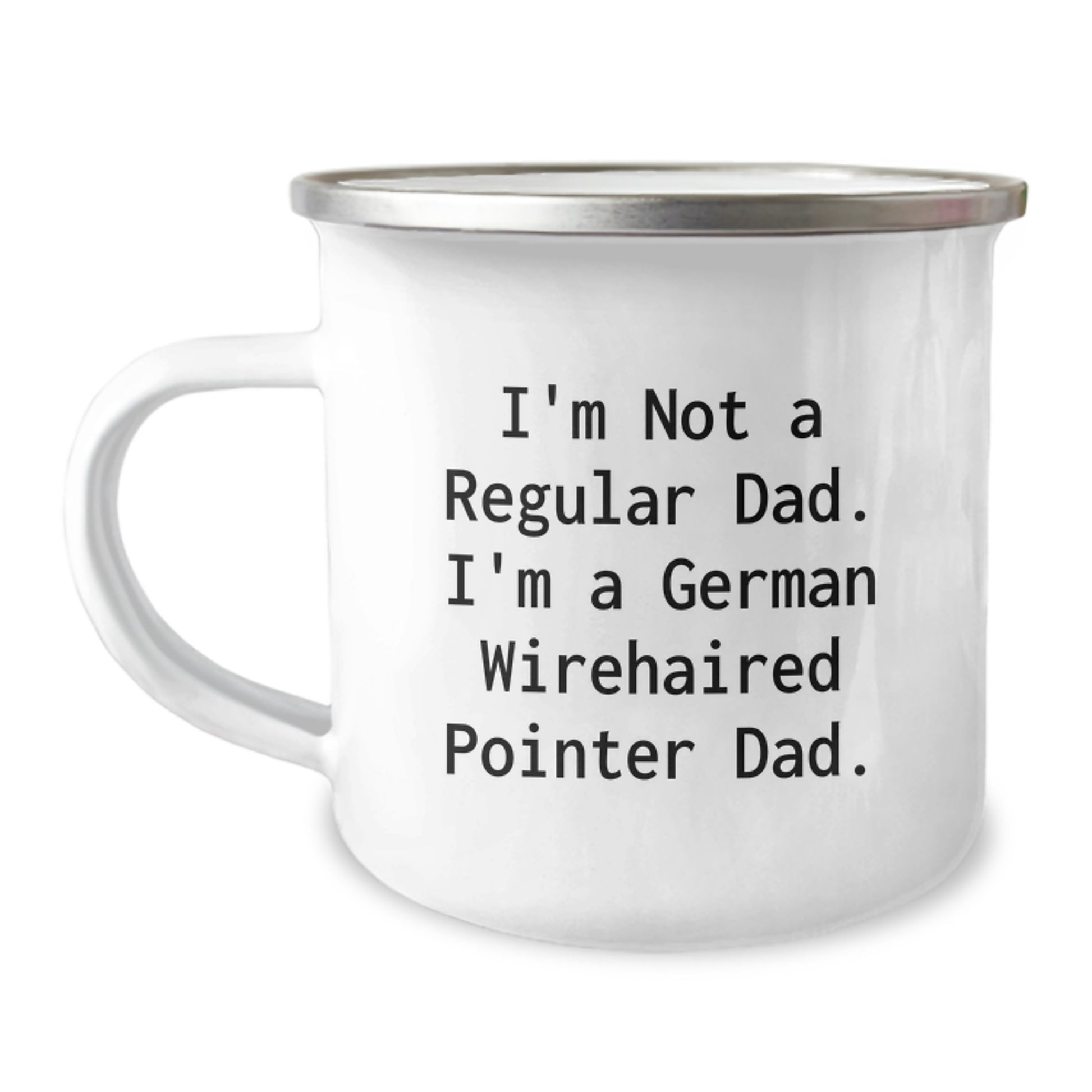 German Wirehaired Pointer Dog Camping Mug, Funny Dad Gifts for Him on Christmas Unique Presents from Men to Family - Image 1