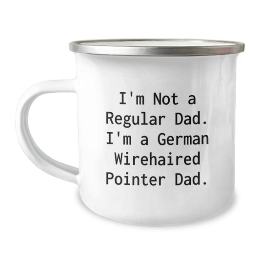 German Wirehaired Pointer Dog Camping Mug, Funny Dad Gifts for Him on Christmas Unique Presents from Men to Family - Image 1
